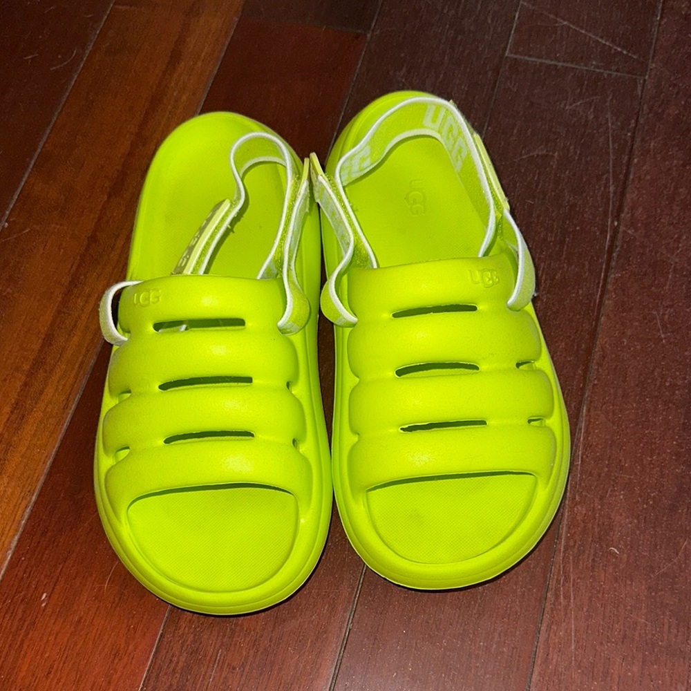 UGG Kids Bright Yellow Sandals